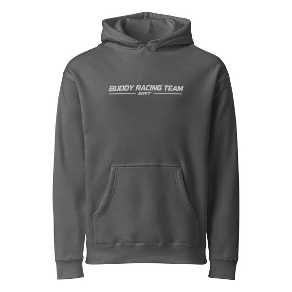unisex-heavyweight-hooded-sweatshirt-charcoal-solid-front-6ac1676aefd19.jpg Buddy Racing Team | BRT Embroidered