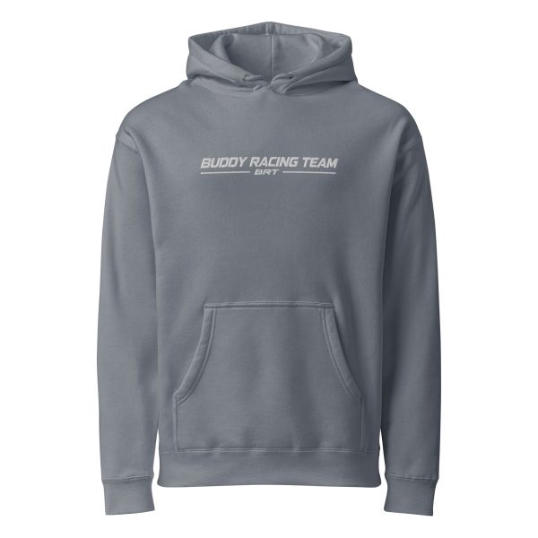 unisex-heavyweight-hooded-sweatshirt-storm-blue-front-6ac1676aefdf5.jpg Buddy Racing Team | BRT Embroidered